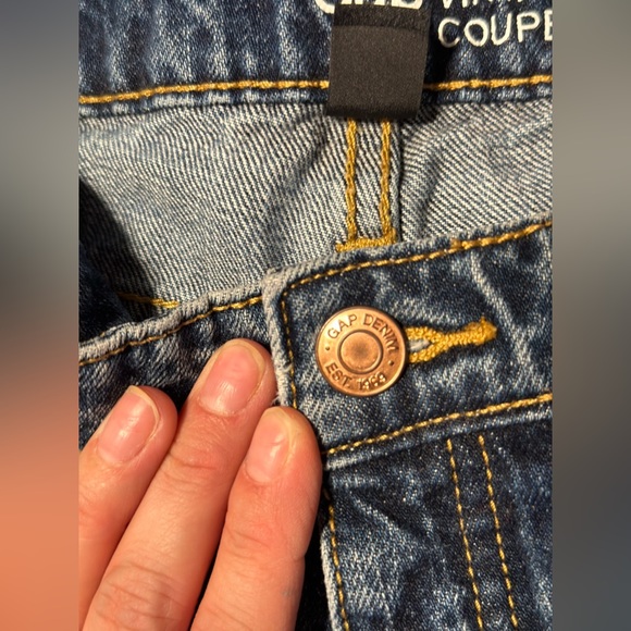 Gap vintage high rise jeans size 2 dark blue wash - Picture 5 of 12